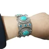 Link bransoletki retro wzór starożytne owalne duże kamienne bransoletki dla kobiet Bohemian oświadczenie rozciągnięcia bransoletki moda biżuteria
