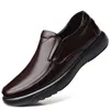 Chaussures habillées hommes en cuir véritable chaussures décontractées 3847 tête en cuir souple antidérapant en caoutchouc mocassins chaussures homme décontracté chaussures en cuir véritable 2021 R230227