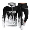 Tracksuit Trapstar Brand Men's Jackets tryckta sportkläder Män t -skjortor 16 färger varma två stycken Set Loose Hoodie Sweatshirt Pants Jogging 220615