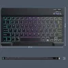 10 inch Wireless Bluetooth Keyboard RGB Keyboard And Mouse Spanish Mini Backlight English keyboard For Phone Tablet