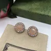 orecchini firmati da donna orecchini di perle e diamanti orecchini per donna orecchini rotondi regalo Fornitura di gioielli di moda in ottone