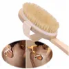 Bath Tools Accessories Natural Boar Bristle Wooden Brush Long Handle Masr Shower Back Spa Body Skin Bathroom Products Drop Deliver Dhn82