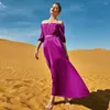 Etnische kleding dames lange diamanten abaya moslimjurk effen kleur met riem Laftan Dubai Turkije Arabisch Islamitisch Marokkaans Kaftan Avond