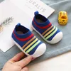 Eerste Walkers Spring Girls Boys Peuter schoenen comfortabele baby casual gaas schoenen niet-slip breien zachte bodem baby first walkers schoenen 230227