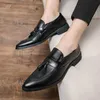 Klänningsskor 2023 Spring och Autumn Loafers Mens Slip On Business Casual Shoes Black Mens Leather Shoes Men's Dress Shoes Large Size 3848 R230227