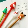 1pcs Christmas Gift Gel Pen Cute Snowman Black Ink Pens 0.5mm Writing Tool Signature Kawaii School Supplies Office Supply
