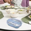 Dinnerware Sets Lunch Box Containers Stainless Steel Bento Container With 3 Compartments Thermal