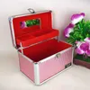 Cosmétique Organisateur Sacs De Rangement Nouvelle Boîte De Maquillage Professionnel En Alliage D'aluminium Maquillage Femmes Cas avec Miroir Voyage Grande Capacité Valise Sac Y2302