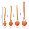 5/6/7 / 8cm Giocattoli da masticare per cani Palla Pet Dogs Toy Palline indistruttibili con corda Interactive-Toy per Large Dog Puppy Bouncy Rubber-Ball T9I002240