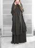 Ethnische Kleidung Mit Kapuze Muslimische Frauen Hijab-Kleid Gebetskleidungsstück Jilbab Abaya Langes Khimar Ramadan-Kleid Abayas-Rock-Sets Islamische Kleidung 230227