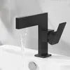 Badezimmer-Waschtischarmaturen mit LED, weit verbreitet, zeitgenössische Cascata-Schraube, Messing-Zubehör, Waschbecken-Wasserhähne für mattschwarze Bad-Dusche