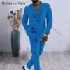 Men's Suits Blazers Bridalaffair Cross Lapel Design Men Suit Orange 2 Pieces Male Jacket Pants Custom Fashion Groom Wedding Suit Tuxedo Blazer set 230227