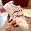 Pair Shoes Women Fashion Open Untitled Studs Sneaker Men Casual Shoe Rubber Luxury Designer Leather Printed Sneakers Size 34-44
