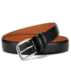 Bältesbältet Male Fashion Men's Luxury Designer Cowskin Belts For Jeans äkta läderband Pin Buckle Cummerbunds Ceinture Homme Z0223