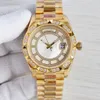 Ladies Watch 41mm Diamond Wristwatch helautomatiska mekaniska klockor Rostfritt stål Remvattentät design Montre de Luxe armbandsur gåva
