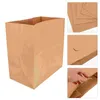 Papel de regalo 50 Uds. Bolsas de mano de papel Kraft bolsa de embalaje de pastel de grado alimenticio tratar para llevar