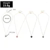 Choker 4 Set Lovely Candy Color Alloy Drip Oil Little Heart Pendant Necklace For Girls Children Cute Fashion Clavicle Chain Kid Jewelry