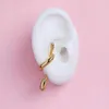 Pendientes traseros, diseño Irregular elegante, distorsión geométrica, oreja de serpiente, manguito para mujer sin perforación, joyería sin orejas