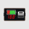 Universell elmätare Dual USB Fast Charge Type-C DC SPOTAGE POWER Dual Display Meter för bly-syra Batterilitiumbatteri