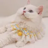 Katthalsar leder pastoral blommig krage halsband skärm liten klocka husdjur kattunge valp choker nyckelring pendelle hund haklapp halsnad ragdoll 230227