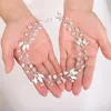 Coiffes Cérémonie Bijoux De Cheveux Minimaliste Feuille D'argent Bandeau Strass Coiffures Brillantes Bijoux Accessoires Pour Femmes Mariage