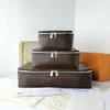 Bags Brown flower Storage box Leather Travel Jewelry boxs New set designers Luggage Fashion Trunk Suitcases Designers Luxurys Cosmetic Bags trunk organizer