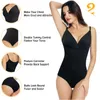 Damen Shapers Frauen Tiefer V-Ausschnitt Bauchkontrolle Glatte Shapewear Body Ganzkörperformer Push Up Butt Lifter Abnehmen Mantel Unterwäsche Korsett 230227