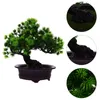 Decorative Flowers Bonsai Artificial Fake Tree Pine Potted Faux Decoration Orchid Zen Mini Pots Simulated Pot Decor Green Bedroom Welcome