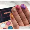 Lidschatten New Pressed Glitter Beauty Glasierte 15-Farben-Pailletten-Palette Lidschatten-Highlighter Shimmer Makeup Rop Delivery Health Eyes Dhra5