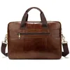 Briefcases Bag Men's Genuine Leather Briefcase Male Man Laptop Natural For Men Messenger s Style 230227