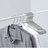 Hangers Racks 10-20pcs Rostfritt stål Anti Slip Coat Hanger för vuxenkläder Organiser Garderob Organiser Balkong Metalltorkningsställ 230227