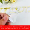 Wall Stickers Personalized Hebrew Door Sign Custom Family Name Signage House Number Israel Mirror Sticker Private Home Decor 230227