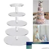 Supports de stockage de DVR de voiture Racks 6 niveaux Transparent Acrylique Gâteau Aron Stand Cupcake Tour De Mariage Fête D'anniversaire Affichage Outils De Décoration Dro Dhgns