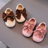 Chaussures de princesse pour bébés filles de 0 à 3 ans, baskets plates à fond souple avec nœud, chaussures pour enfants en bas âge, CSH1340 230227