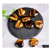 Auto DVR Stone Tiger Eye Hart Turquoise Rose Quartz Agaat Natuurlijke ornamenten Handhandgreep stukken Diy Stones Sieraden maken Accessoires Drop del Dhqmd