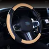 Steering Wheel Covers Car Cover Microfiber Leather Handles Sports Style Interior Products Color Stitching