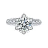 Anello di diamanti da donna Moda Fiocco di neve Anelli di Moissanite Gioielli Anello di fidanzamento per matrimoni per le donne