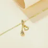 Chains Niche Design Light Luxury Collarbone Chain Crystal Stainless Steel Temperament Gourd Necklaces TGN171