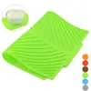 Mats Pads Food Grade Silicone Drying Mat Heat Resistent Table Kitchen Counter Dishes Coasters Dinning Room Pad Protector Square 230227