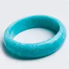 Bangle Inner Diameter 53-58mm äkta ljusgrön Amazon Stone Fashion Jewelry Armband Bangles Women Natural Amazonite