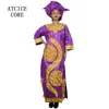 Vêtements ethniques robes africaines pour femmes Design de mode Bazin broderie longue avec écharpe LA009 #230227