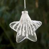 Party Decoration 5st/Pack Olika form Transparent Glass Pendant Bell Star Heart Onion Cone Christmas Tree Hanger Decorative Handmade