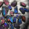 Naturale Viola Flash Labradorite Pietra Grezza Artigianato Irregolare Ruvido Multicolore Rosa Blu Dorato Spettrolite Guarigione Magia Cristallo Pietra Preziosa Lastra Campione Minerale