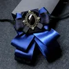 Bow Ties Vintage Bowknot Wedding Tie Bowtie For Men Broche Cameo Flower Fabric Strijnstone Pinnen en broches stropdas