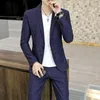 Men's Suits 2023 Men's Plaid Suit Youth Casual Business Professional Slim Fit Man Groom Wedding