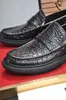 Brand Name Mens Walk Loafers Dress Shoes All Cow Leather Wave Point Casual Driving Footwear Size 38-45