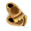 Pantoufles drôles de patte d'ours pour hommes chaussures de maison en fourrure d'hiver unisexe pantoufles de fureur en peluche chaussures de fourrure d'intérieur pour hommes Slippe273v 11