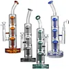 12,9 pollici Bong in vetro Bong per acqua Narghilè Braccio Albero Perc Vetro inebriante Dab Rigs Tubo di vetro per fumatori con giunto da 14 mm