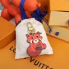 Limited Edition Cartoon Animal Unisex Key Wallet Luxurymerk Fox Tiger Raccoon Shark Dog Keychain Beroemde Designer Men en Women Keyring Schoudertas TOTE -hangers