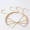 Hangers Racks 10 PCS/Lot Gold Metal Simple Design Half Round Belt Scarf Ring Opslag Kast Hanger Fancy Rose Gold Scarf Handrand Rek Organisator 230227